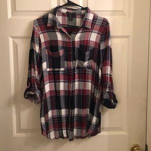 Red, white & blue forever21 flannel